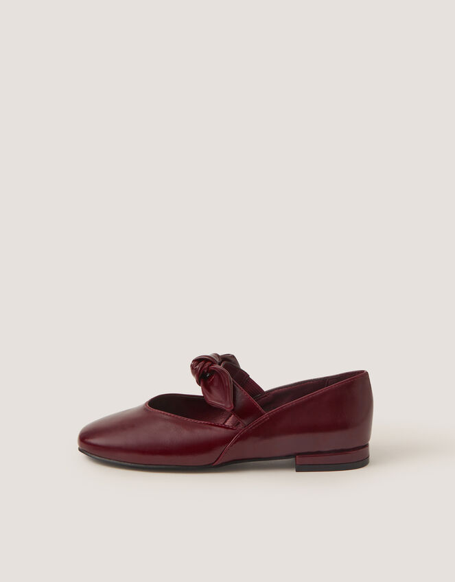 Hari Bow Mary Jane Ballet Flats, Red (BURGUNDY), large