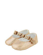 Baby Savannah Butterfly Bootie Shoes, Gold (GOLD), large