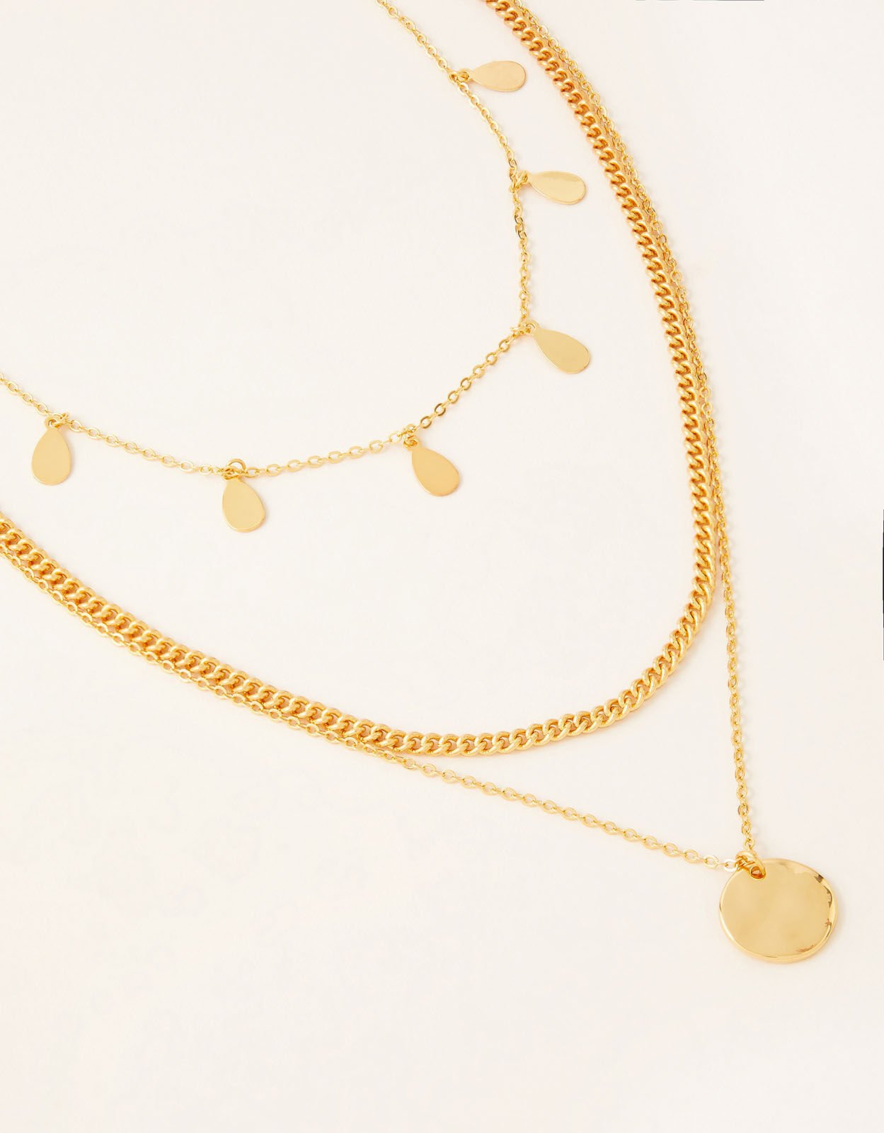 Gold filled layered necklace clearance