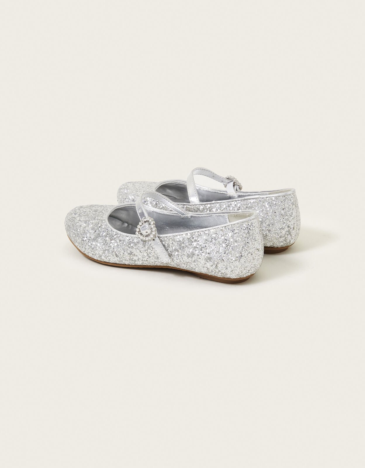 Silver sequin 2025 flat shoes