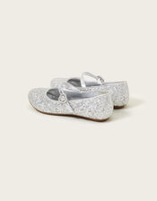 Sparkle Dust Ballerina Flats, Silver (SILVER), large