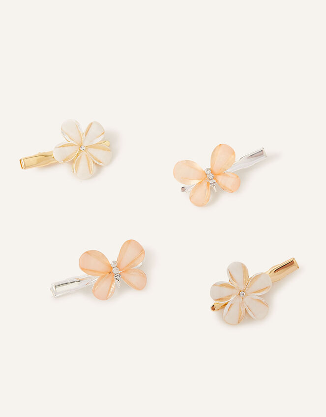 Facet Gem Mixed Hair Clips 4 Pack, , large