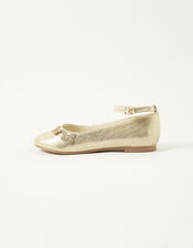 Shimmer Butterfly Ballerina Flats, Gold (GOLD), large