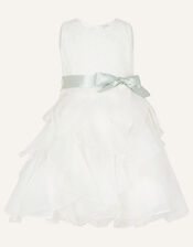 Baby Cancan Lace Ruffle Dress, Ivory (IVORY), large