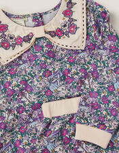 Baby Floral Sweatshirt & Joggers Set, Purple (PURPLE), large