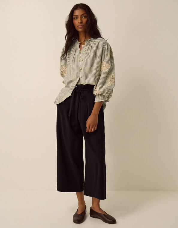 Carla Culotte Trousers, Black (BLACK), large