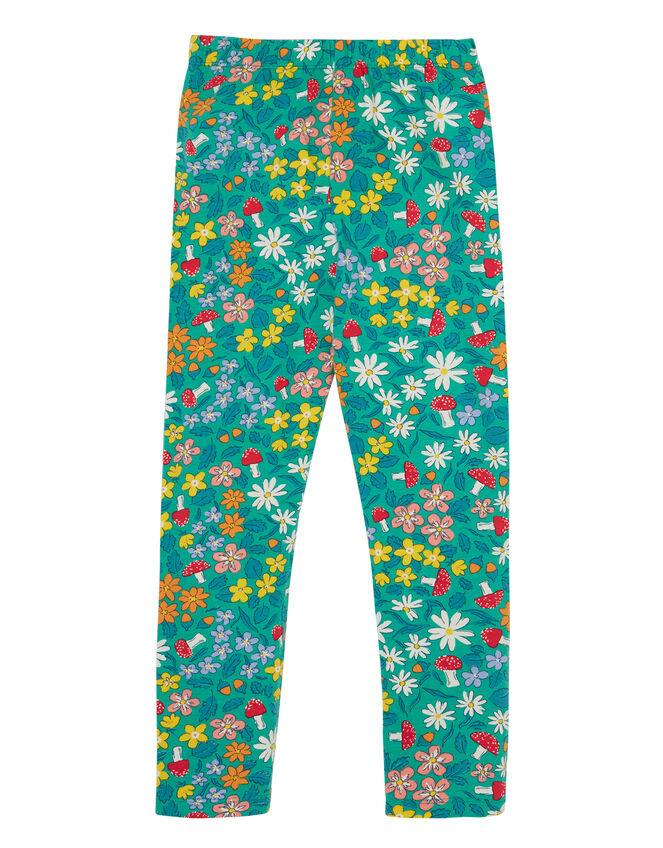 Frugi Libby Printed Leggings, Green (GREEN), large