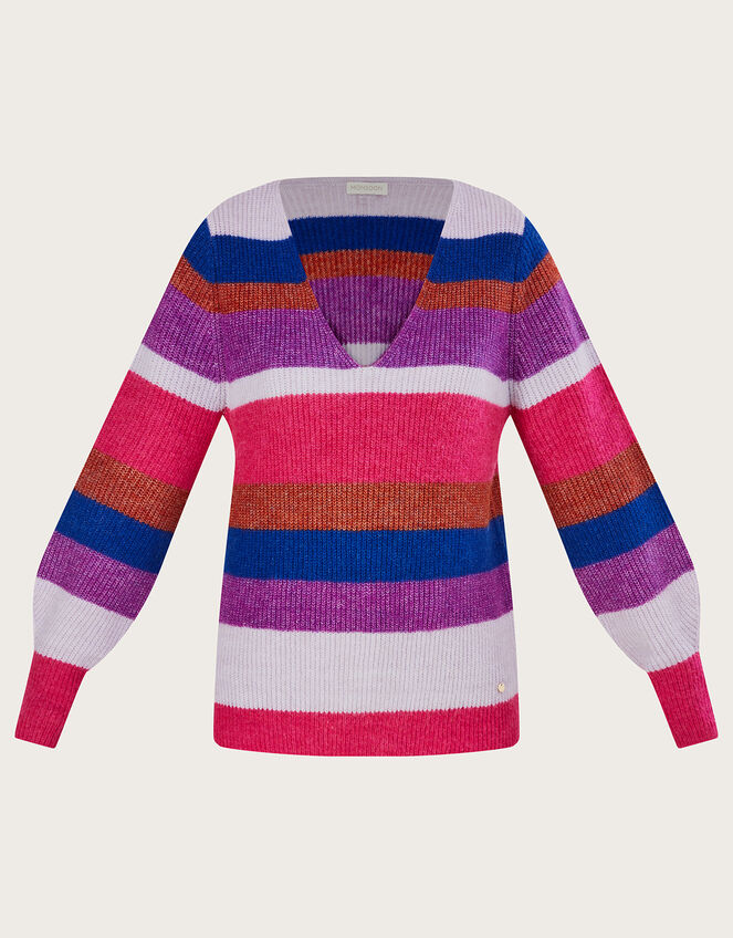 Super-Soft Striped Jumper with Recycled Polyester, Multi (MULTI), large