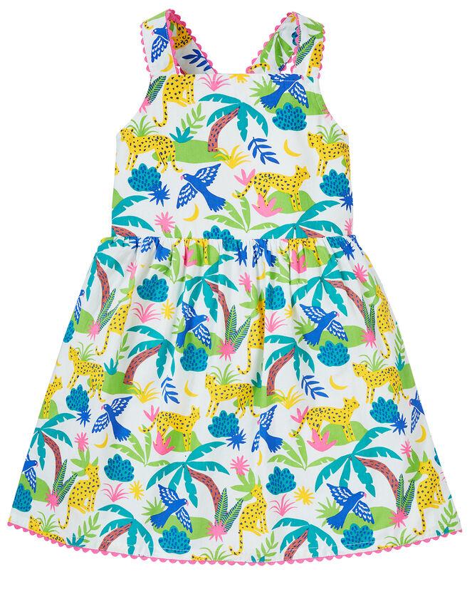 Frugi Jungle Print Dress, Multi (MULTI), large