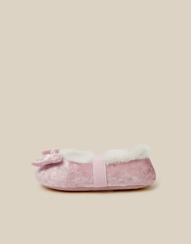 Baby Faux Fur Lined Ballet Slippers, Pink (PINK), large