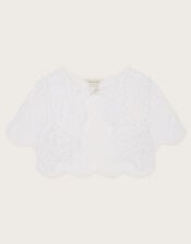 Lola Lace Shrug, White (WHITE), large