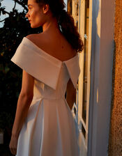 Miranda Bardot Bridal Midi Dress, Ivory (IVORY), large