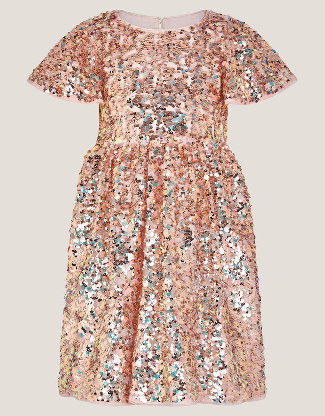 Sequin Party Dress, Gold (GOLD), large