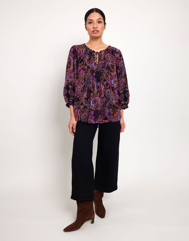 East Paisley Print Blouse, Multi (MULTI), large