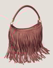 Fay Fringe Faux Suede Bag, , large