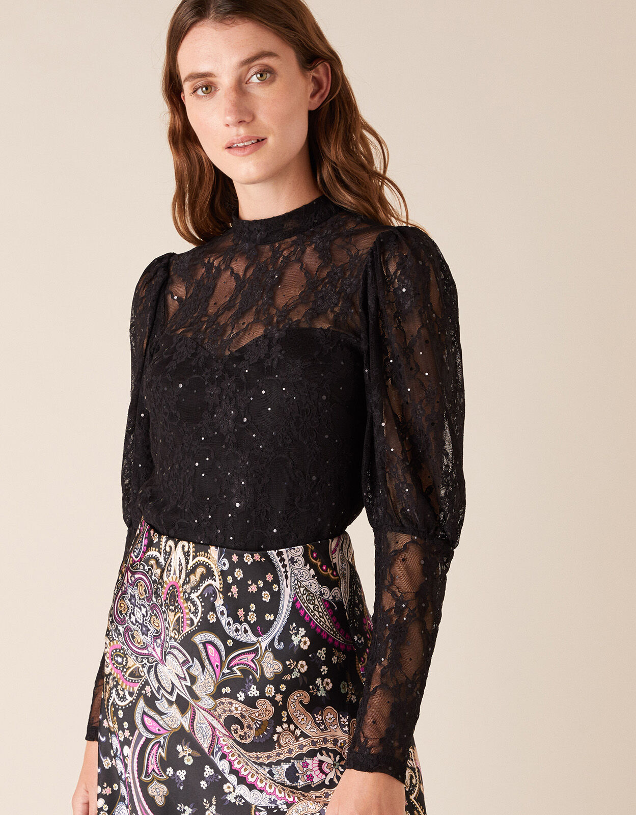 Stretch lace blouse online