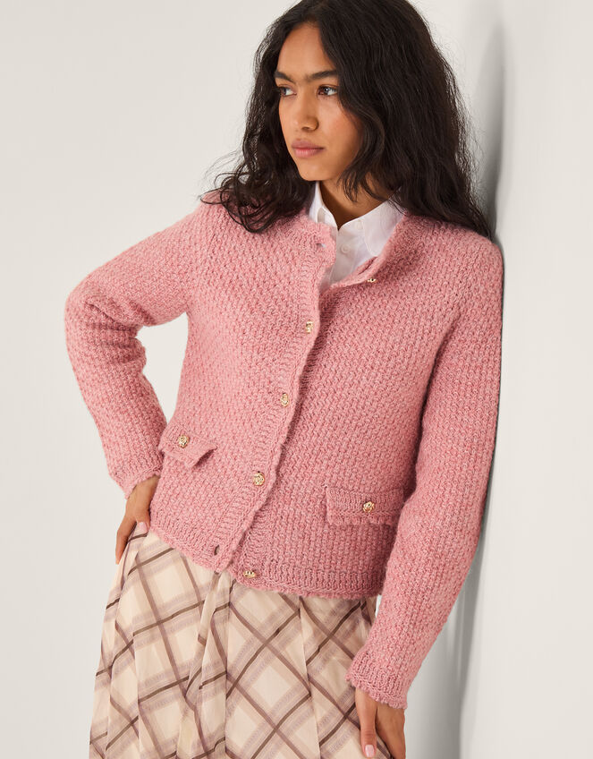 Suki Stitch Cardigan, Pink (PINK), large