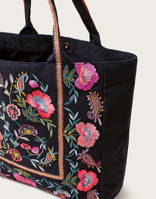 Embroidered Shopper Bag, , large