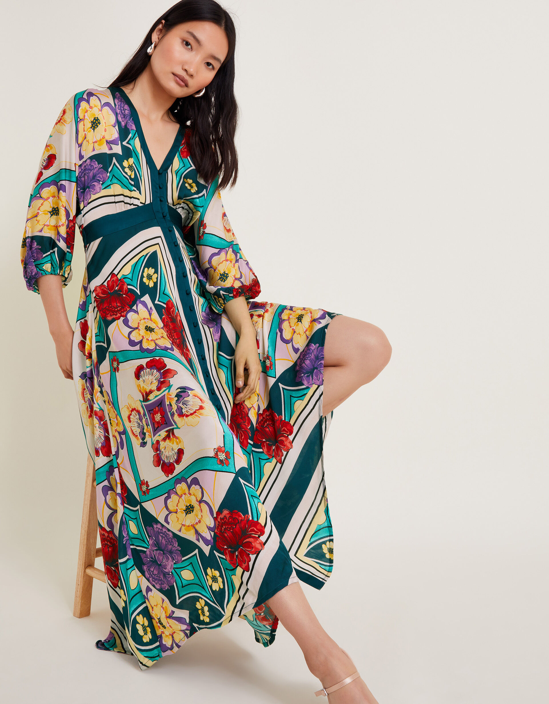 Monsoon celeste maxi dress teal top