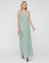 Elyse Sequin Waist Maxi Dress, Green (GREEN), large
