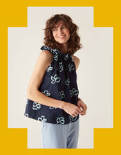 Mirla Beane Blaire Top, Blue (NAVY), large