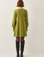 Susie Mini Sweater Dress, Green (OLIVE), large
