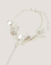 Flower Butterfly Ring & Hand Chain, , large