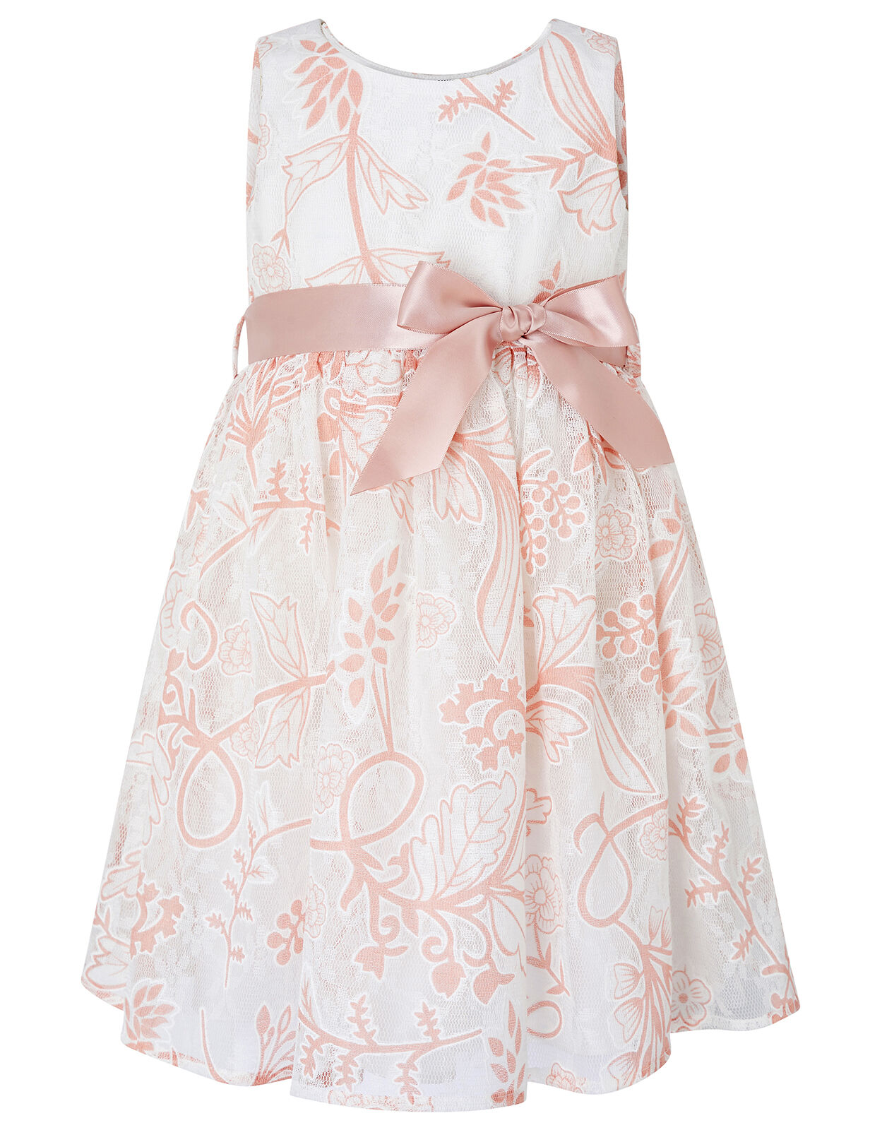 Baby Annie Printed Lace Dress Ivory