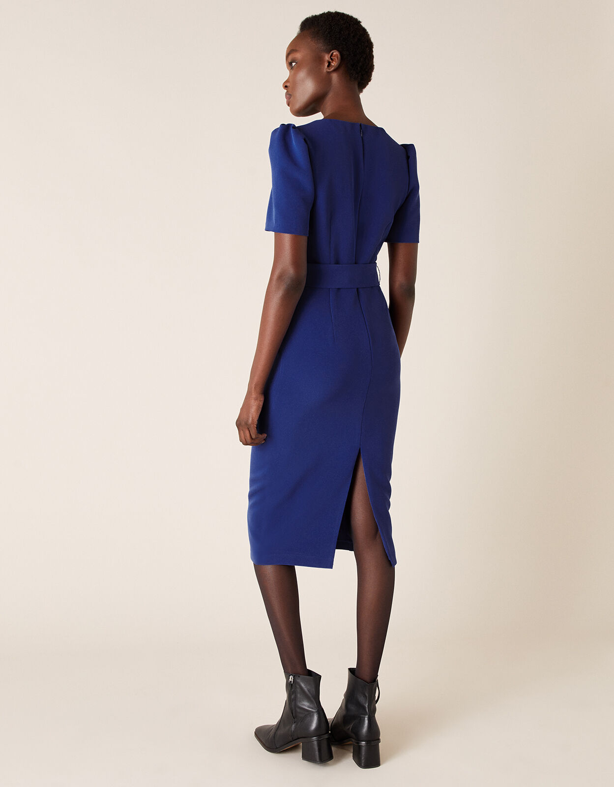 Stephanie Belted Shift Dress Blue Evening Dresses Monsoon ROI