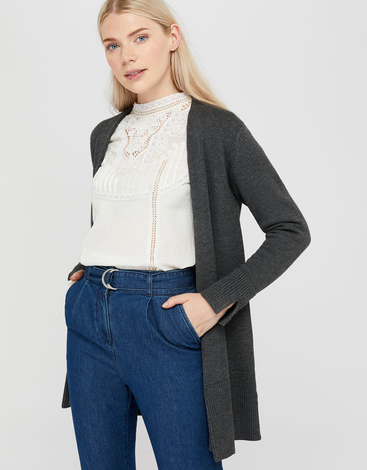 Monsoon grey cardigan online