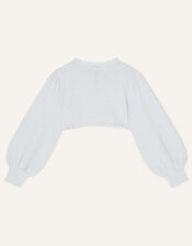 Statement Sleeve Cardigan, Silver (SILVER), large