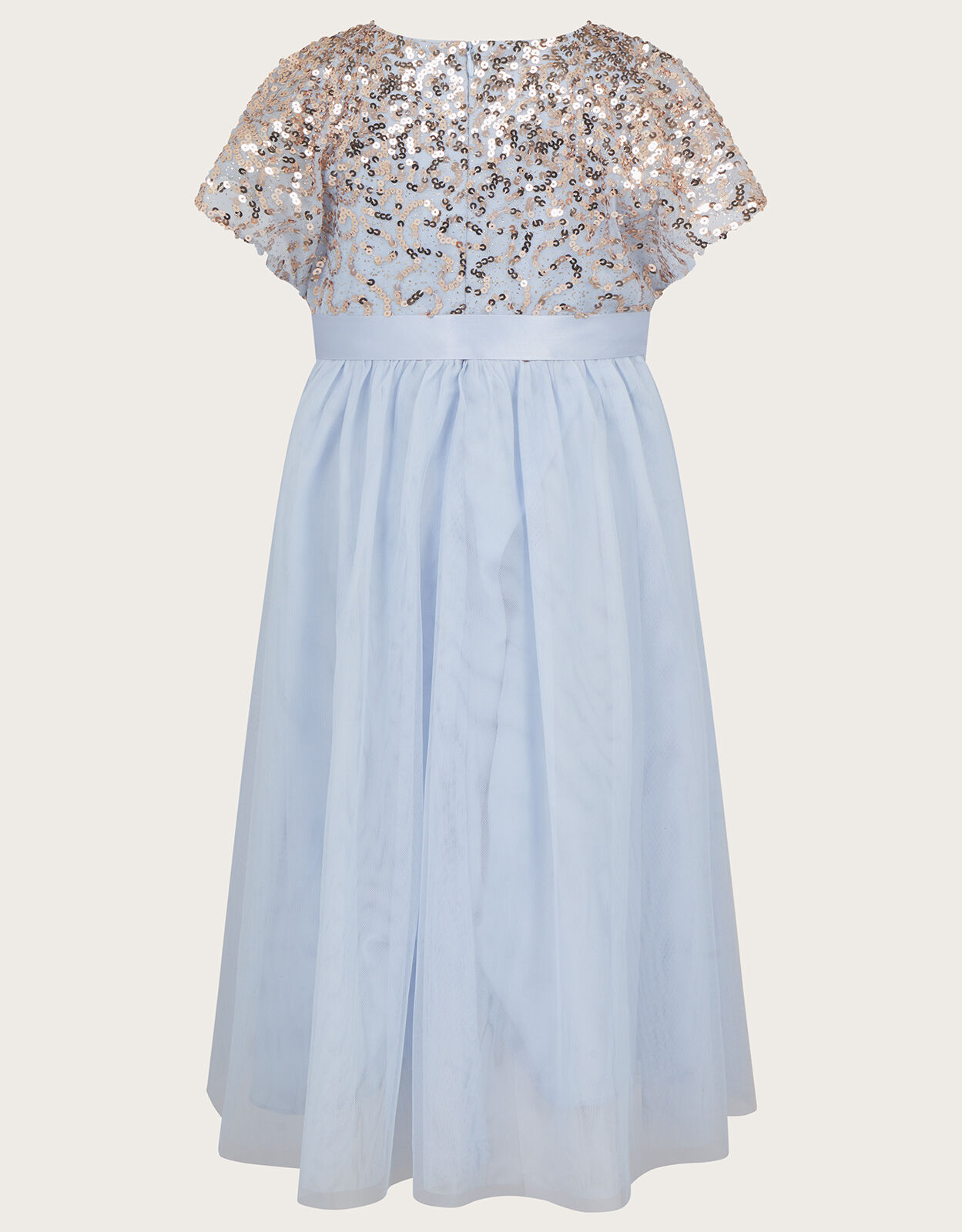 Truth Cape Sleeve Sequin Dress Blue