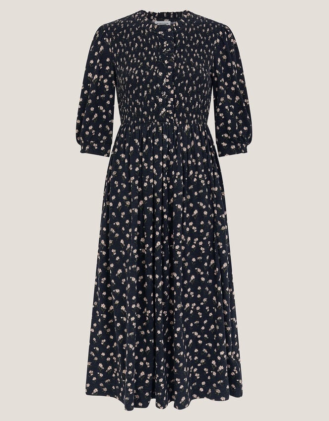 Orielle Print Jersey Midi Dress, Black (BLACK), large