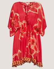 Yasmin Floral Print Mini Kaftan , , large