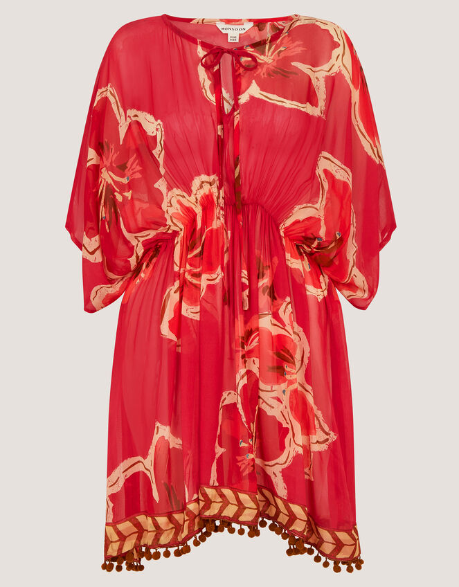Yasmin Floral Print Mini Kaftan , , large