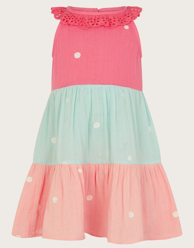 Baby Floral Embroidered Tiered Dress, Multi (MULTI), large