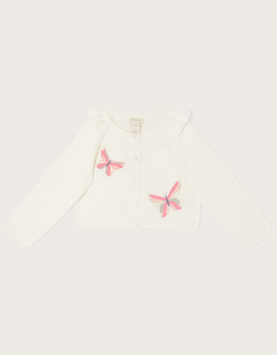 Baby Butterfly Cardigan, Ivory (IVORY), large