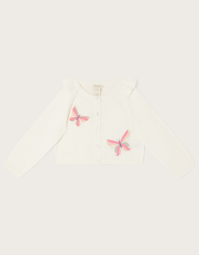 Baby Butterfly Cardigan, Ivory (IVORY), large