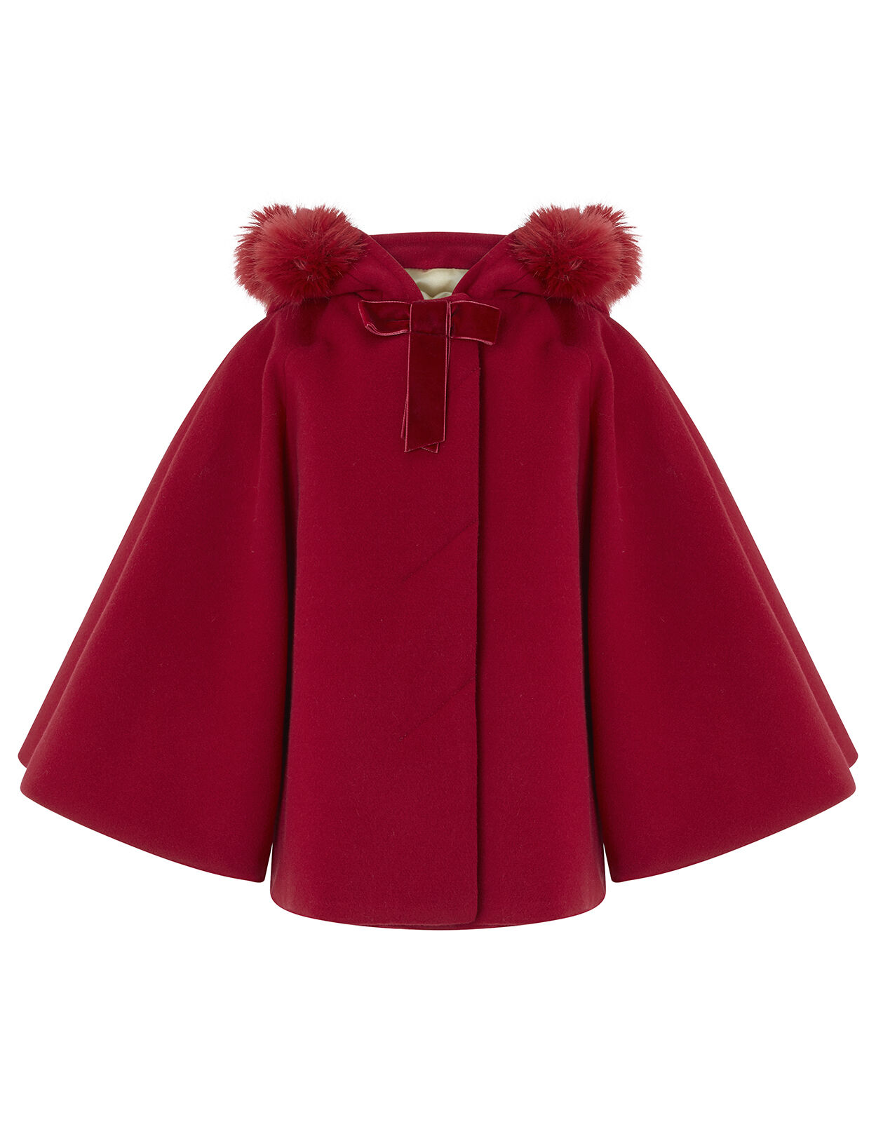 Baby Pom Pom Cape Red Baby Girl Coats Jackets Monsoon Global