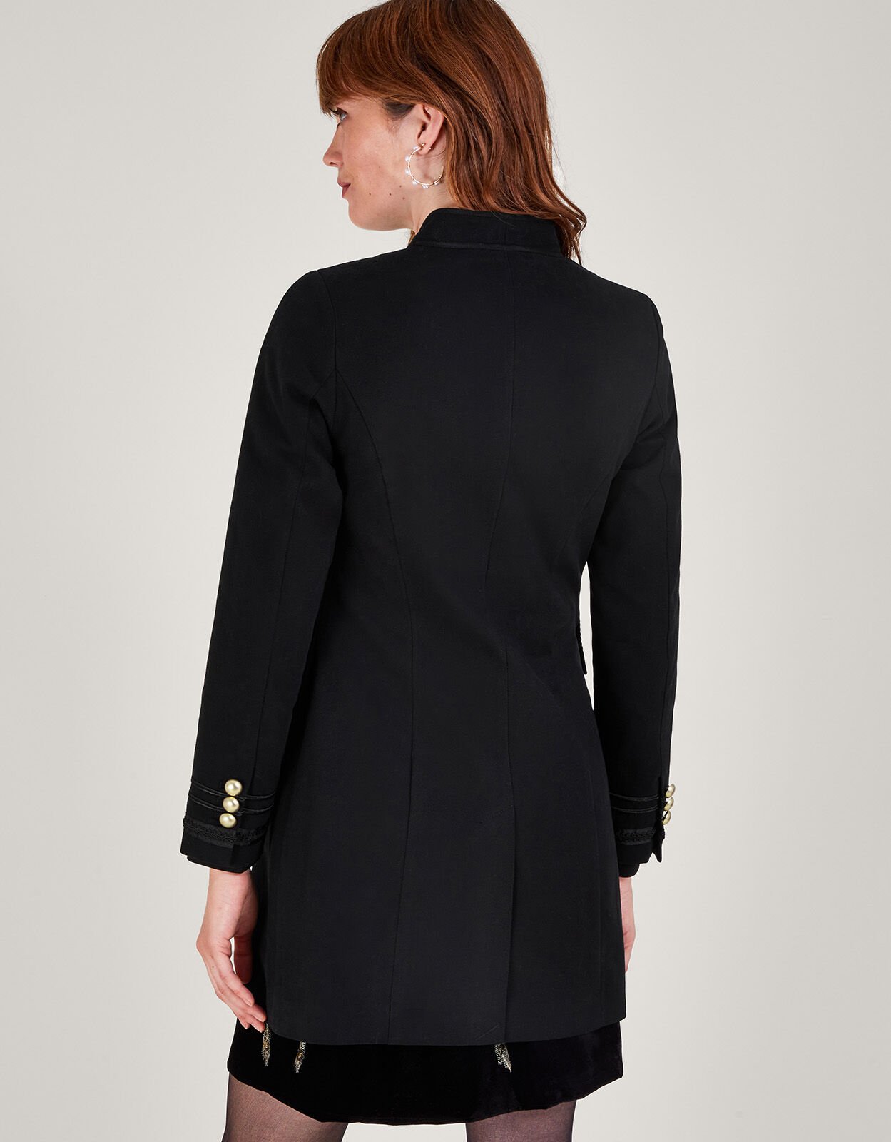 Longline Military Jacket Black Women s Jackets Monsoon Global