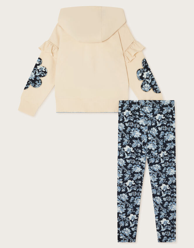 Love Hoodie and Floral Leggings Set, Ivory (IVORY), large