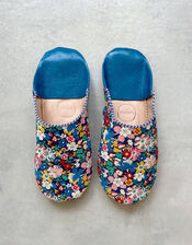 Bohemia Design Liberty Print Babouche Slippers, Blue (BLUE), large