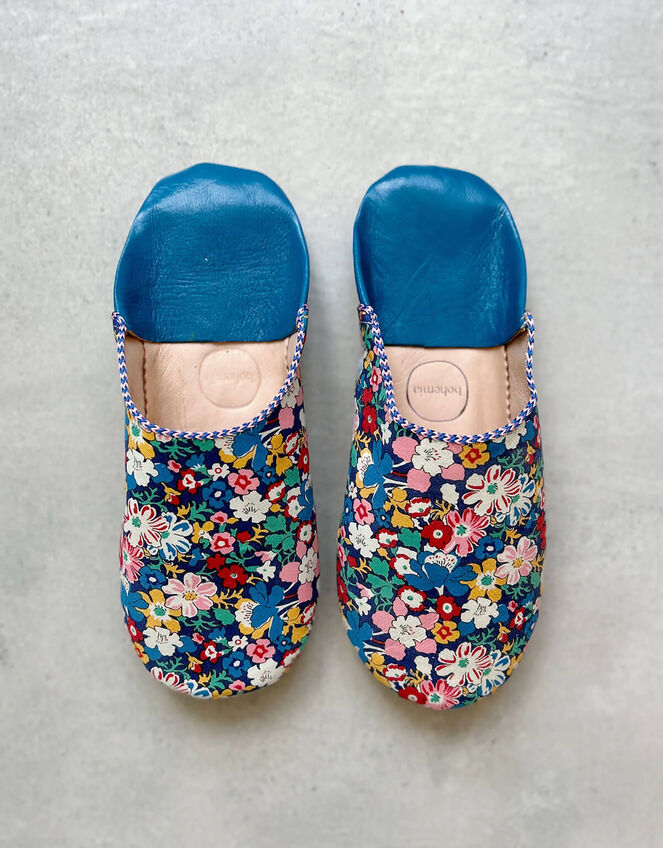 Bohemia Design Liberty Print Babouche Slippers, Blue (BLUE), large