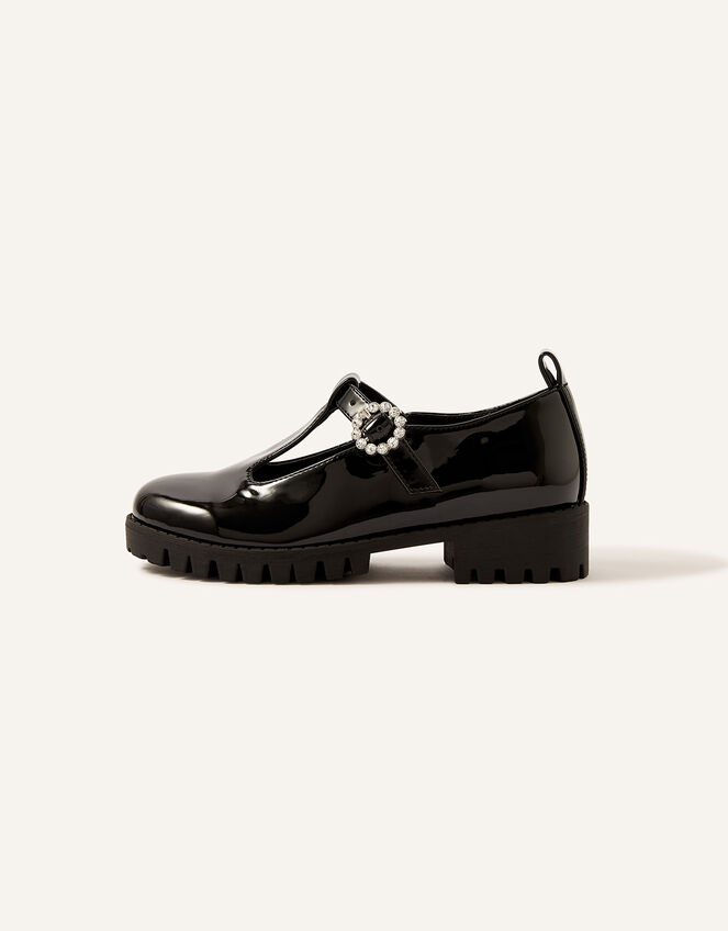 Patent Mary Jane Shoes, Black (BLACK), large