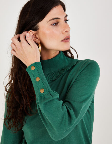 Polo Neck Jumper Green, Green (GREEN), large