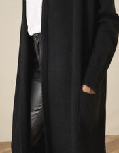 Shawl Collar Longline Cardigan, Black (BLACK), large