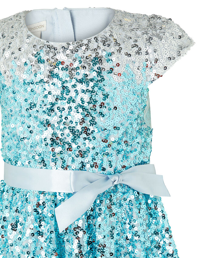 Irianne Blue Ombre Sequin Party Dress, Blue (BLUE), large