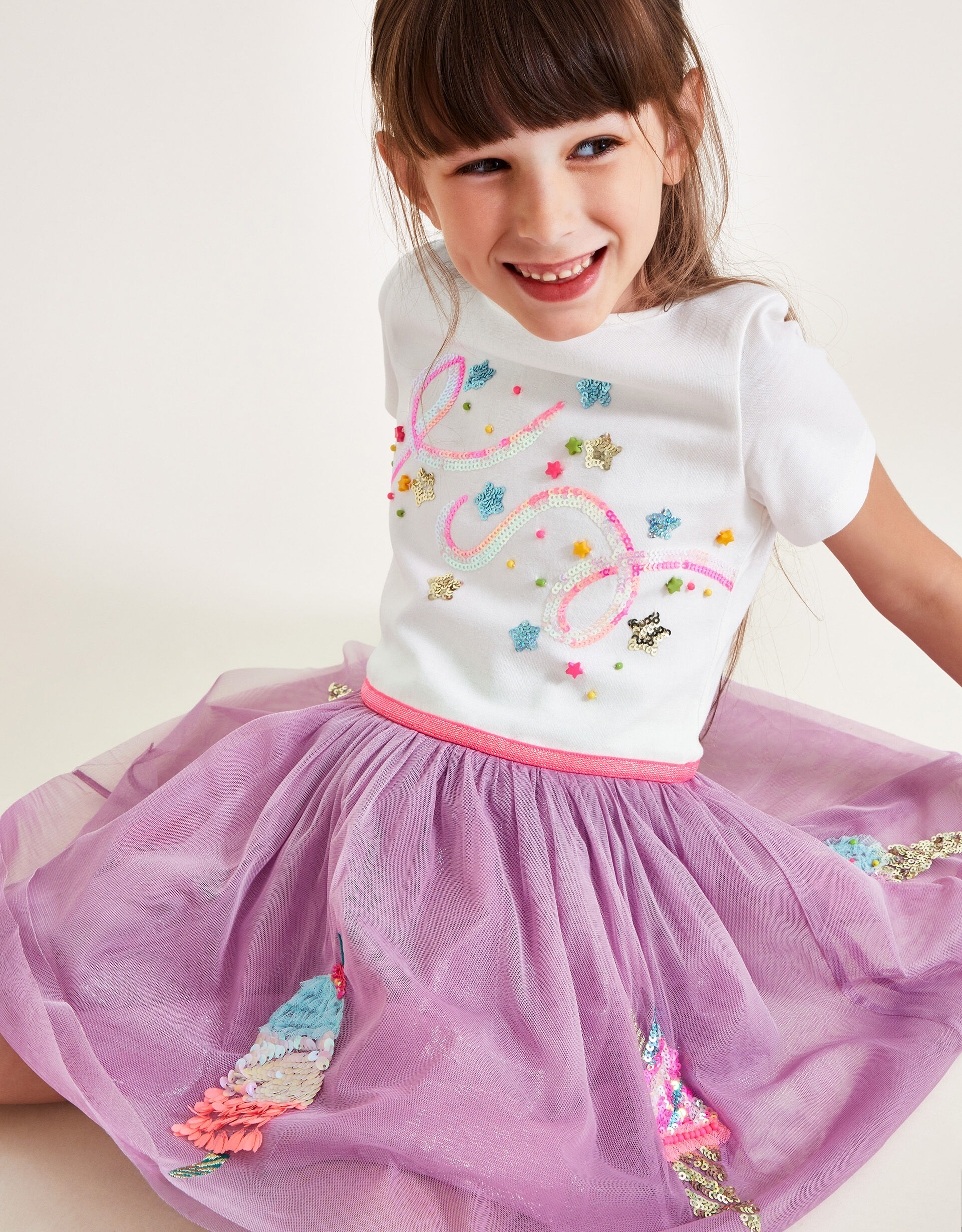 Embellished Ice Cream Disco Dress Purple