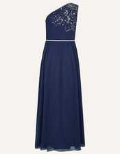 Scatter Sequin Prom Dress, Blue (NAVY), large