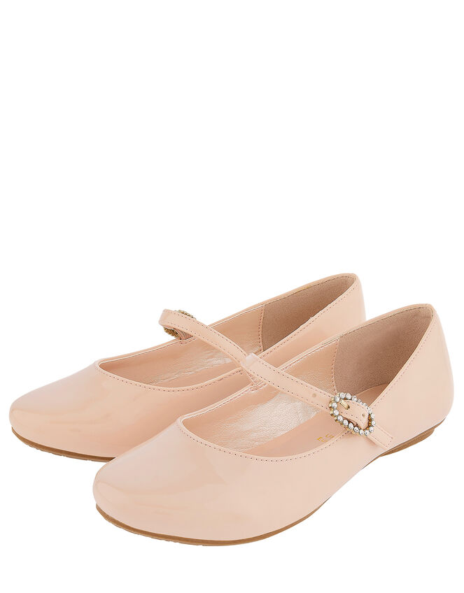 Brielle Patent Ballerina Shoes, Pink (PINK), large
